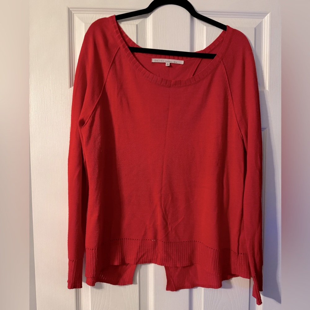 Rachel Roy Red Tunic Lightweight Sweater XL